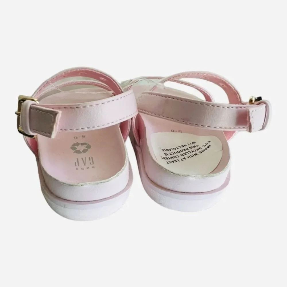 Brand New Baby Girls Gap Laser Cut Heart Slingback Summer Sandals - Sz 5/6
